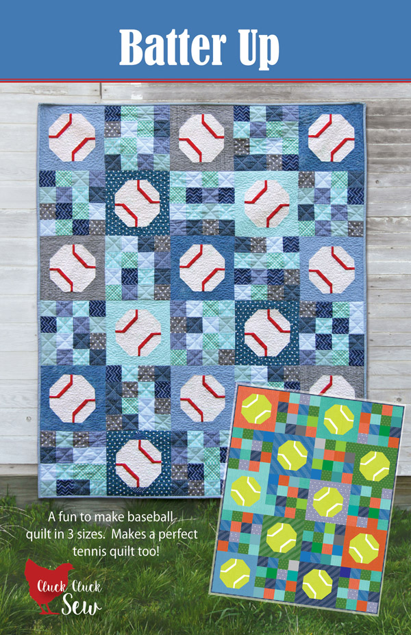 Batter Up, an easy baseball (or tennis ball) quilt pattern