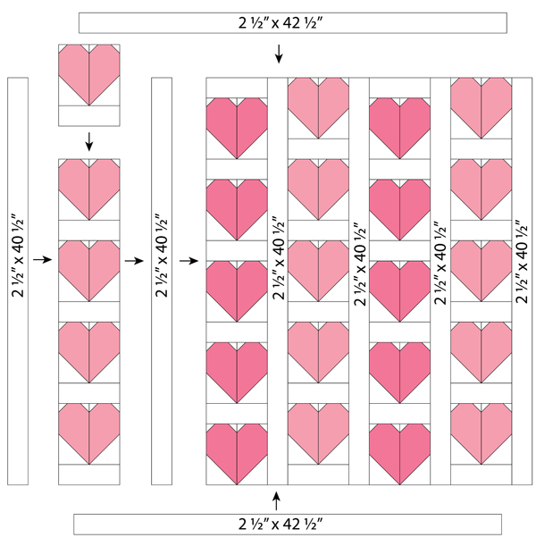 Free Heart Quilt pattern