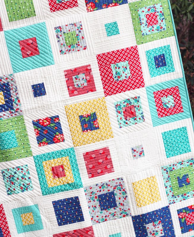 Skipping Squares Quilt, Cluck Cluck Sew