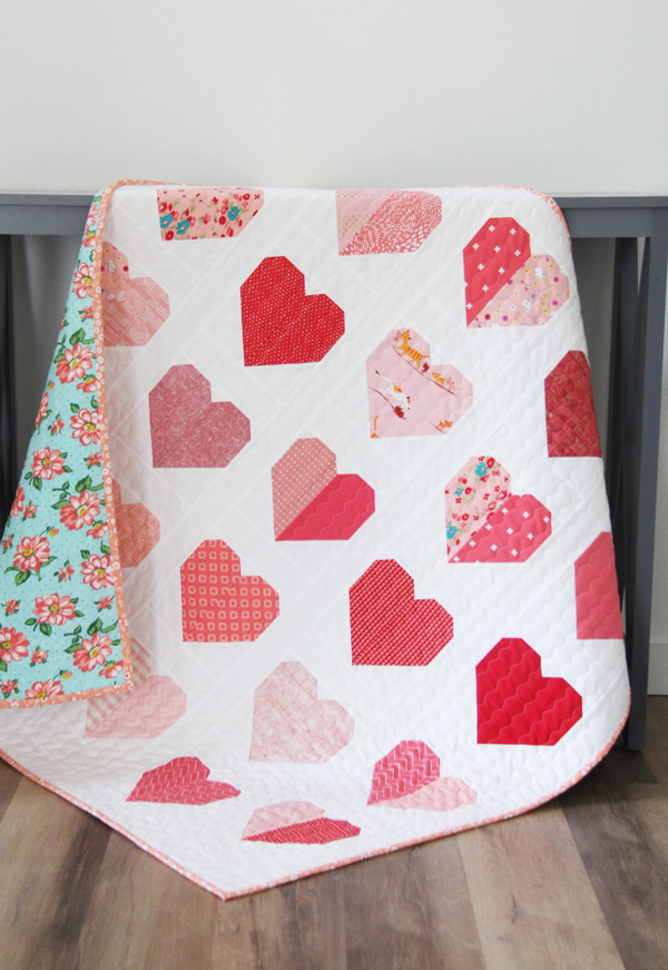 Simple Heart Quilt Free Pattern