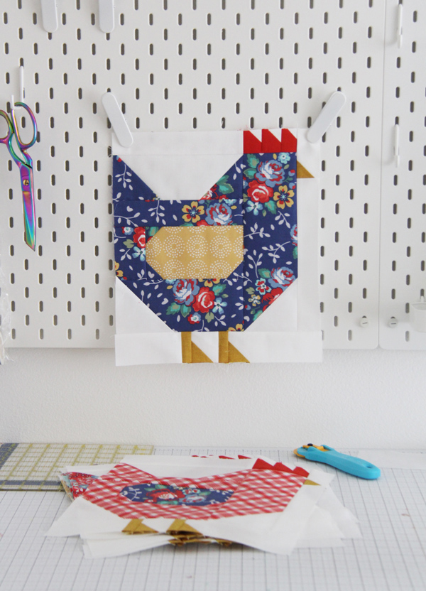 Chickens quilt pattern