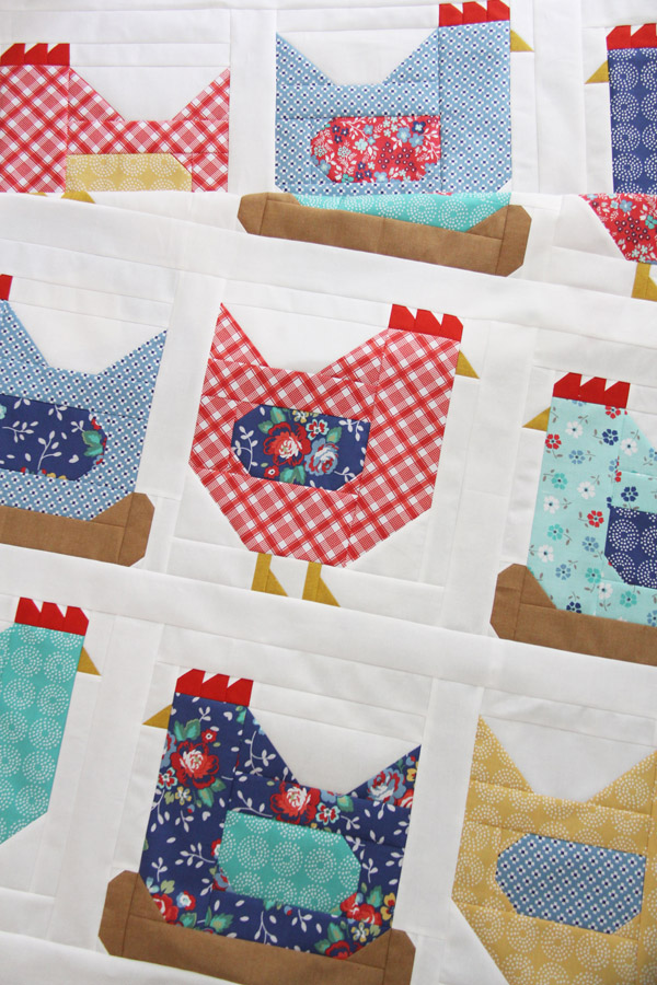 Chickens quilt pattern