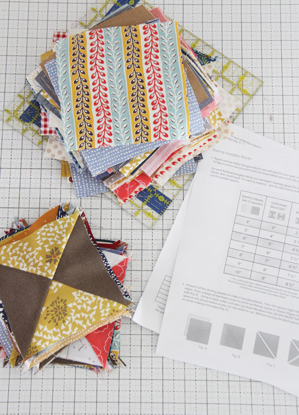 How to make Hourglass Quilt Blocks