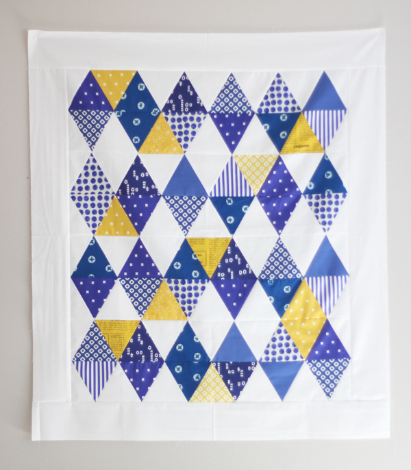 Indigo Triangle Quilt Top